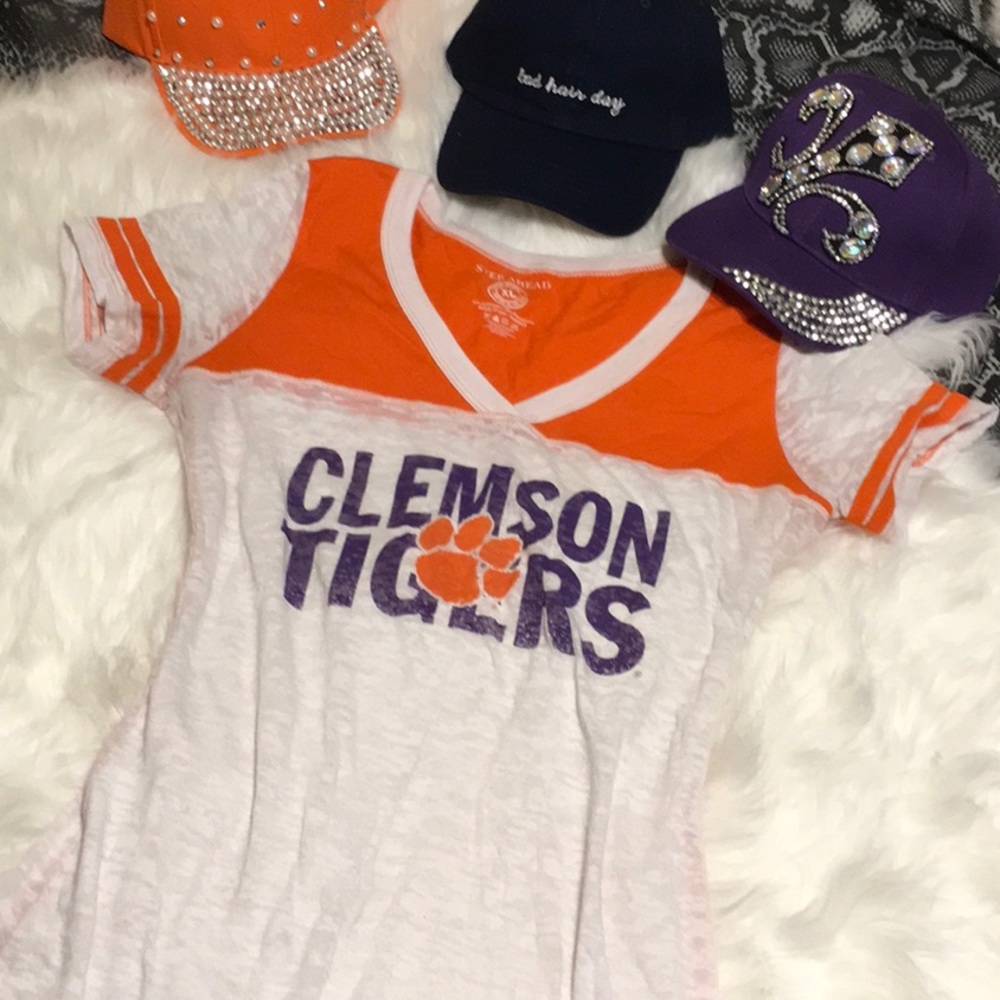 💚 CLEMSON TIGERS BURN-OUT TEE